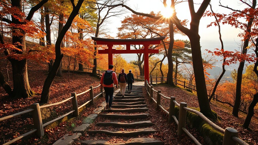cable car temple maple views