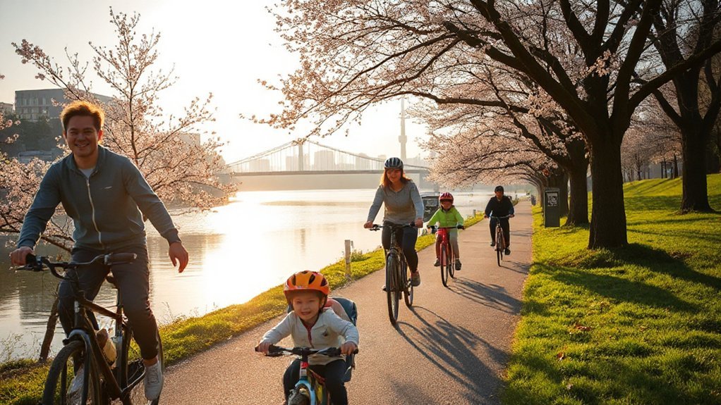 family friendly riverside cycling routes