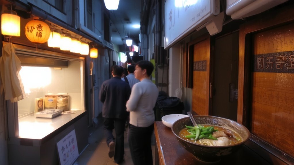 hidden yokocho ramen counter