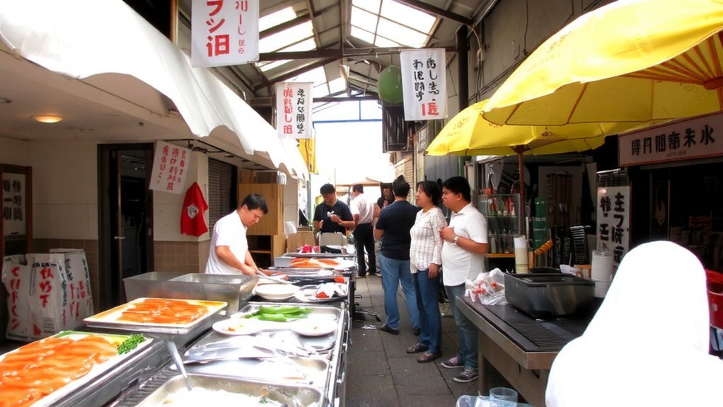 market tastings knives ceramics