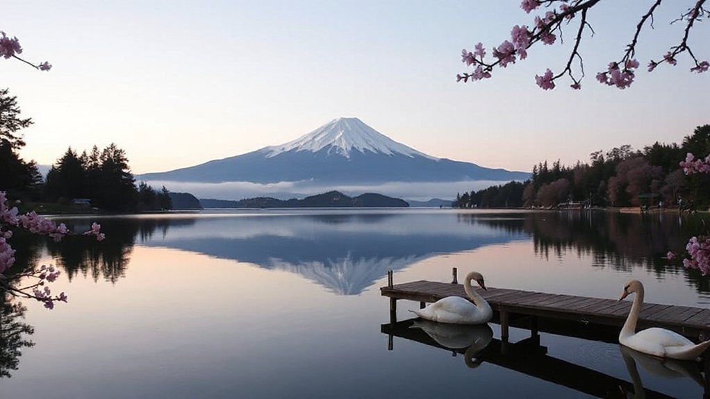 mirror lake pagoda onsen