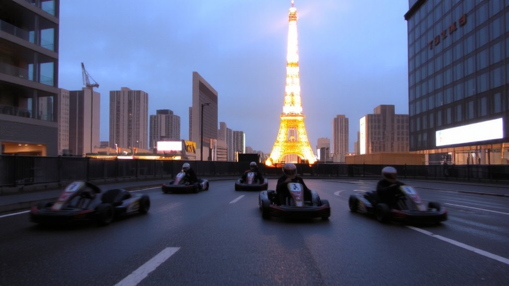 precision teamwork neon skyline