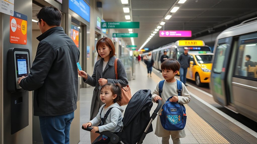 suica trains taxis children