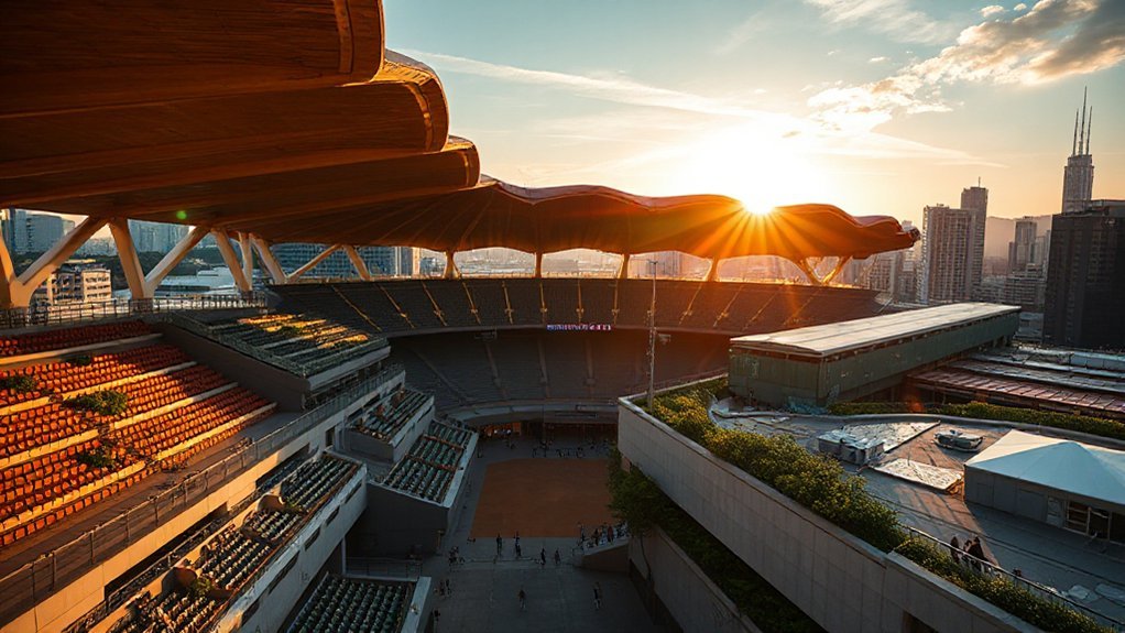 timber stadium passive cooling
