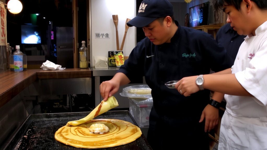 tsukishima monjayaki hotplate ritual