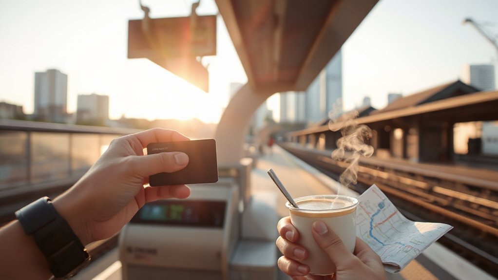 early coffee tap and go commute